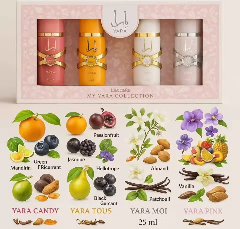 Lattafa My Yara Collection – Set de 4 Perfumes 25ml